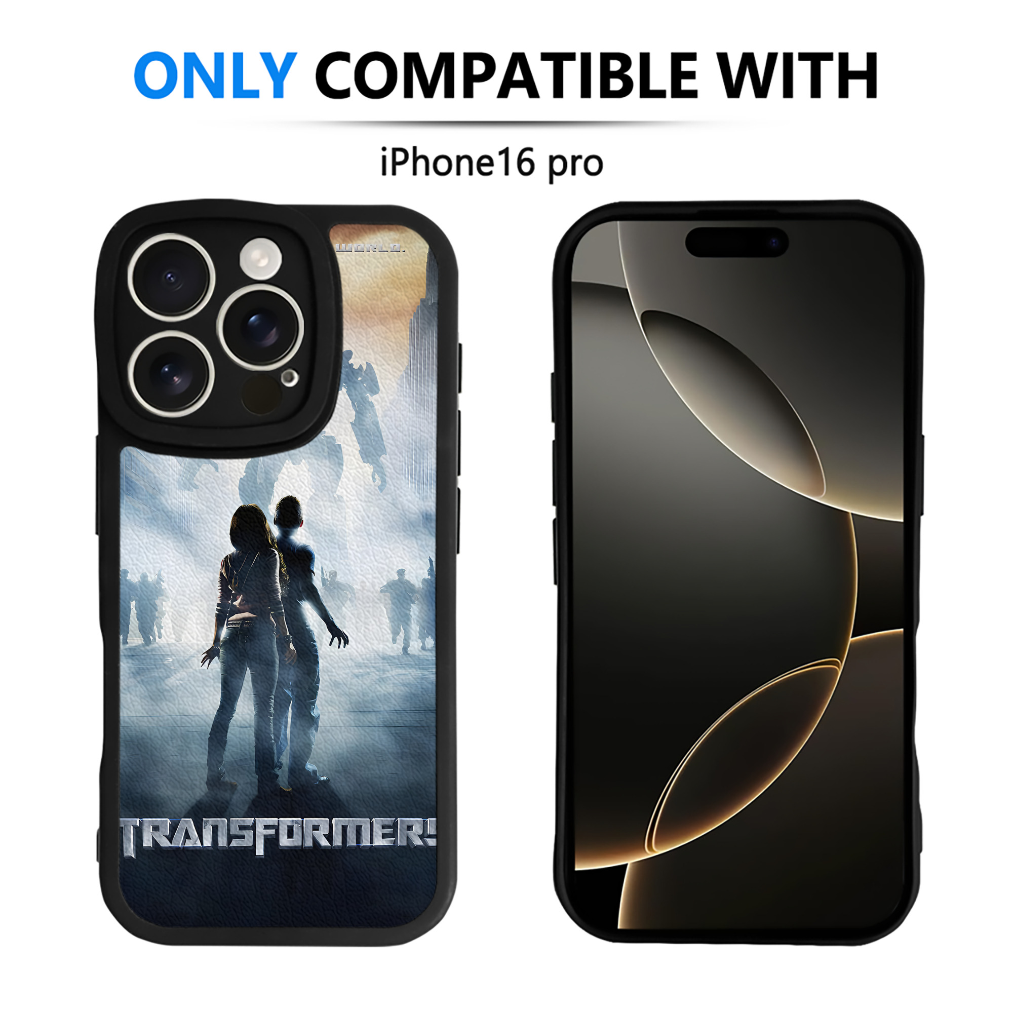 （画像用） Transformers トランスフォーマー 【iPhone 16シリーズ対応】シリコンスマホケース（レザー調） 材質：シリコン
